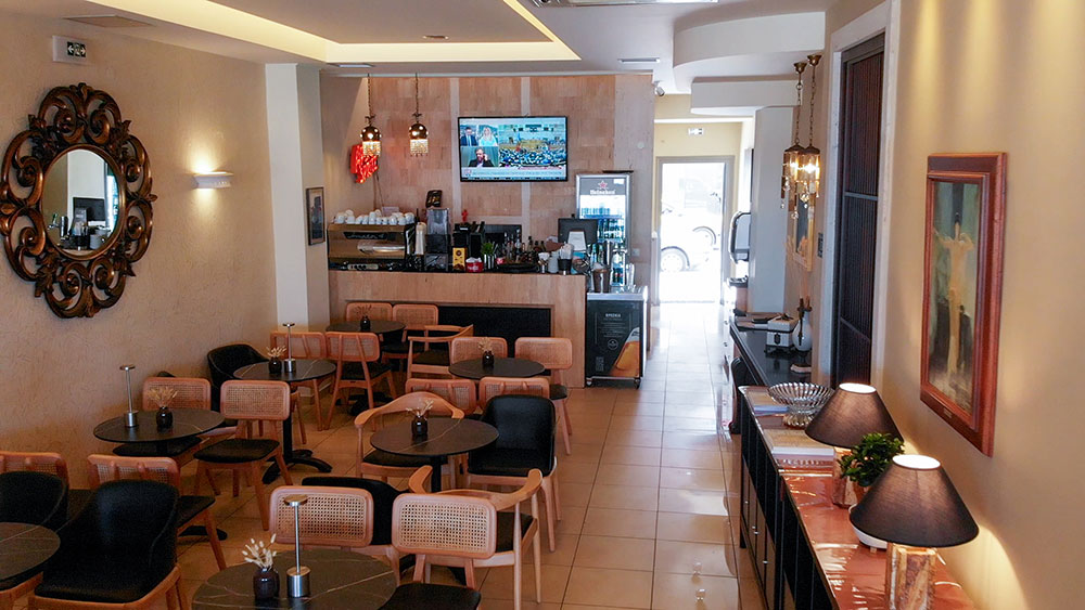Bar counter and seating
