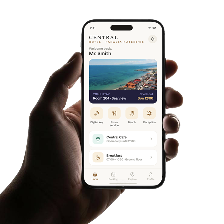 Central Hotel Mobile App Preview